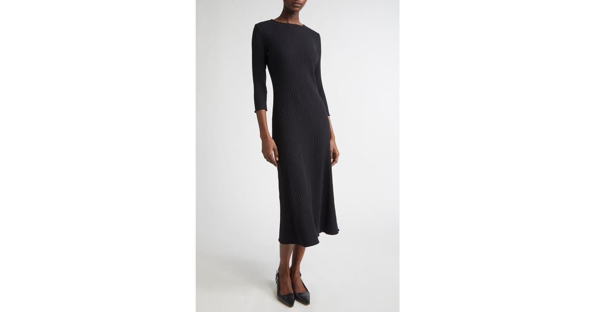 Vince Rib Sweater Dress in Black Lyst