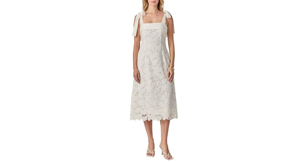 chinese dress ladies Smocked Tie Strap Maxi Dress – English Factory main image 1