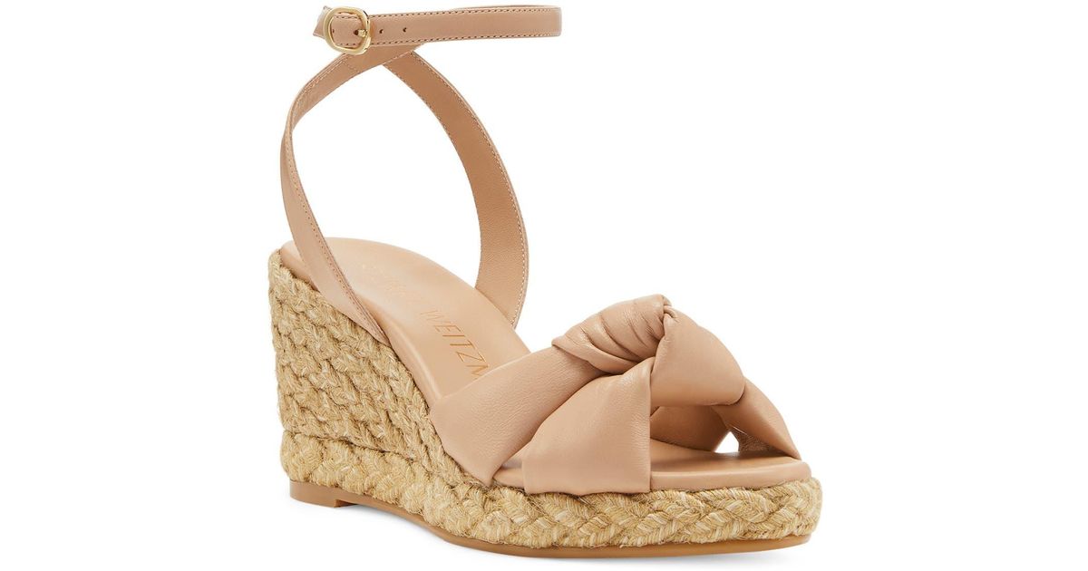 Stuart Weitzman Playa Espadrille Knot Wedge Sandal in Natural Lyst