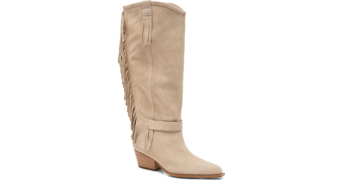 Free People Faith Fringe Western Boot in Brown | Lyst