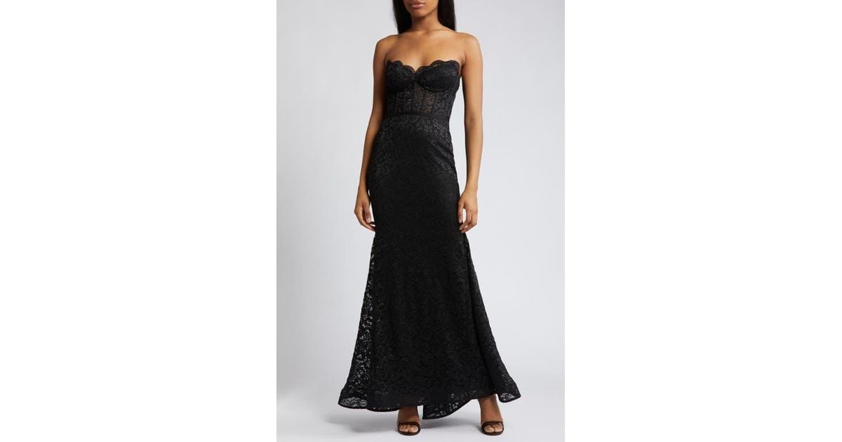 Morgan and co glitter lace gown hotsell