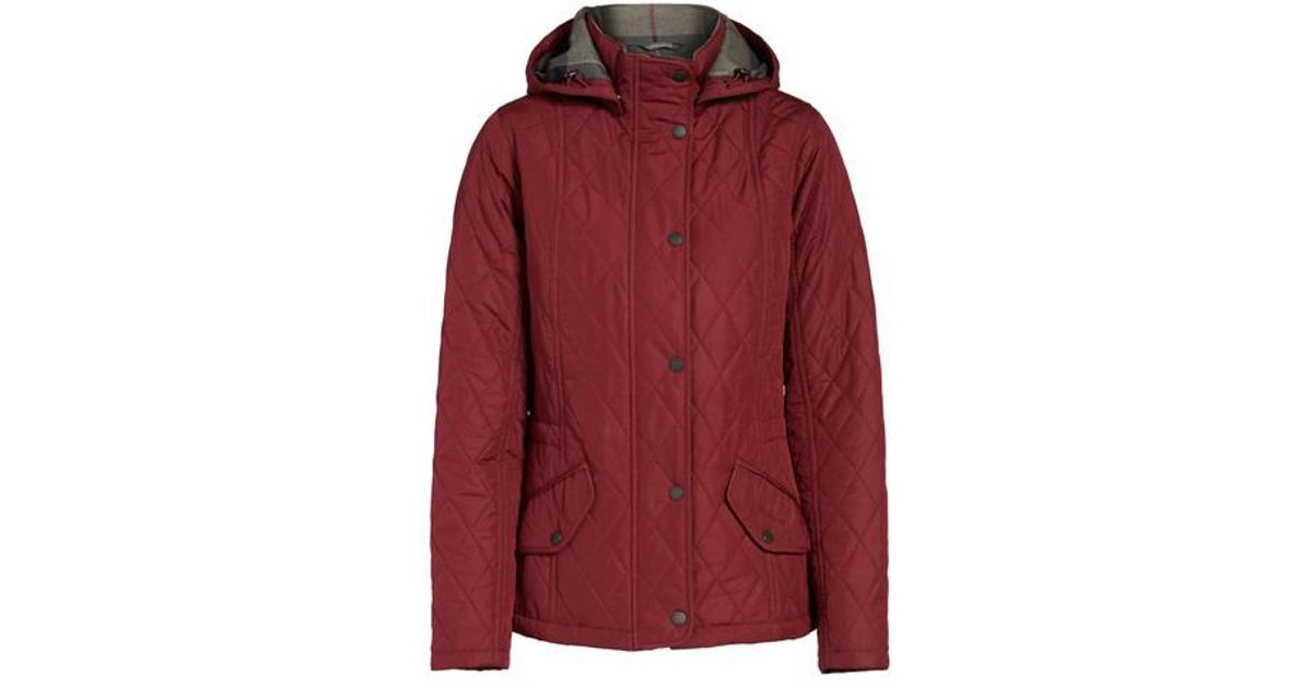 barbour millfire hooded quilted jacket