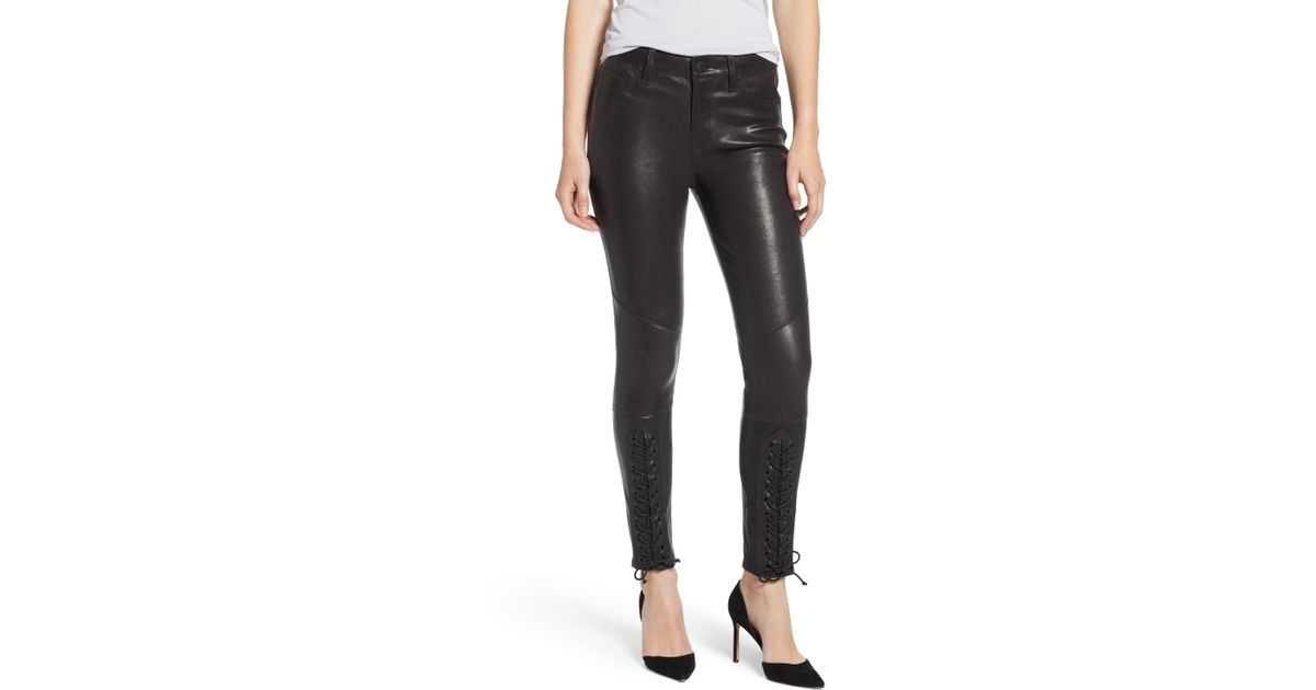 hudson leather jeans