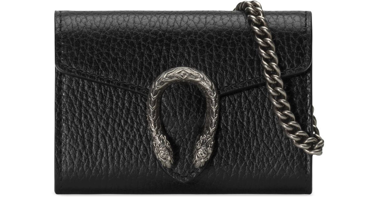 gucci black leather dionysus