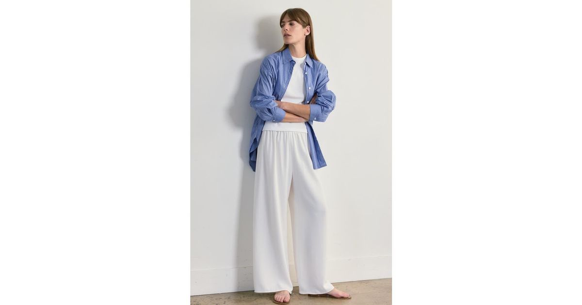 Almina ALMINA CONCEPT Oversized Shirt in Blue | Lyst