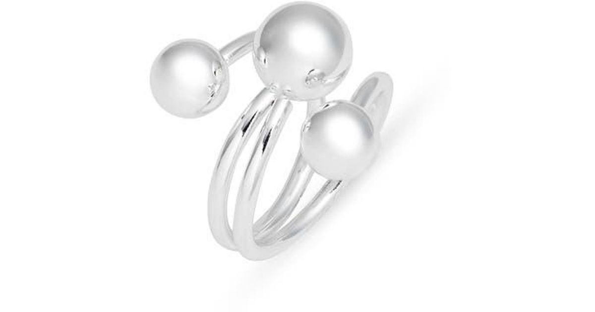 Open Edit Interlocking Orb Ring in White | Lyst