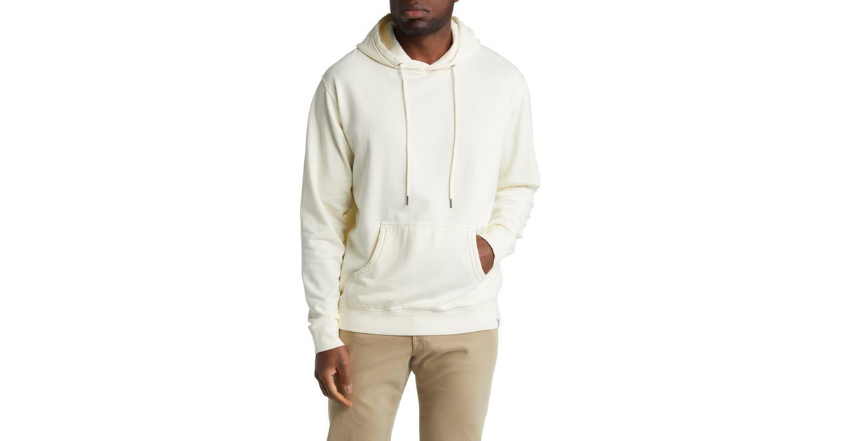 Peter Millar Lava Wash Cotton Blend Hoodie in White for Men | Lyst