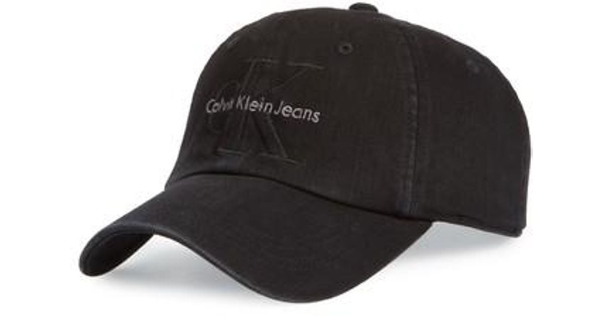 calvin klein baseball cap black