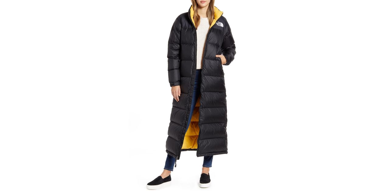 nuptse long water repellent down coat