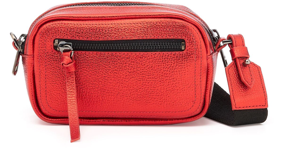 Botkier Chelsea East/west Leather Camera Crossbody Bag in Red | Lyst