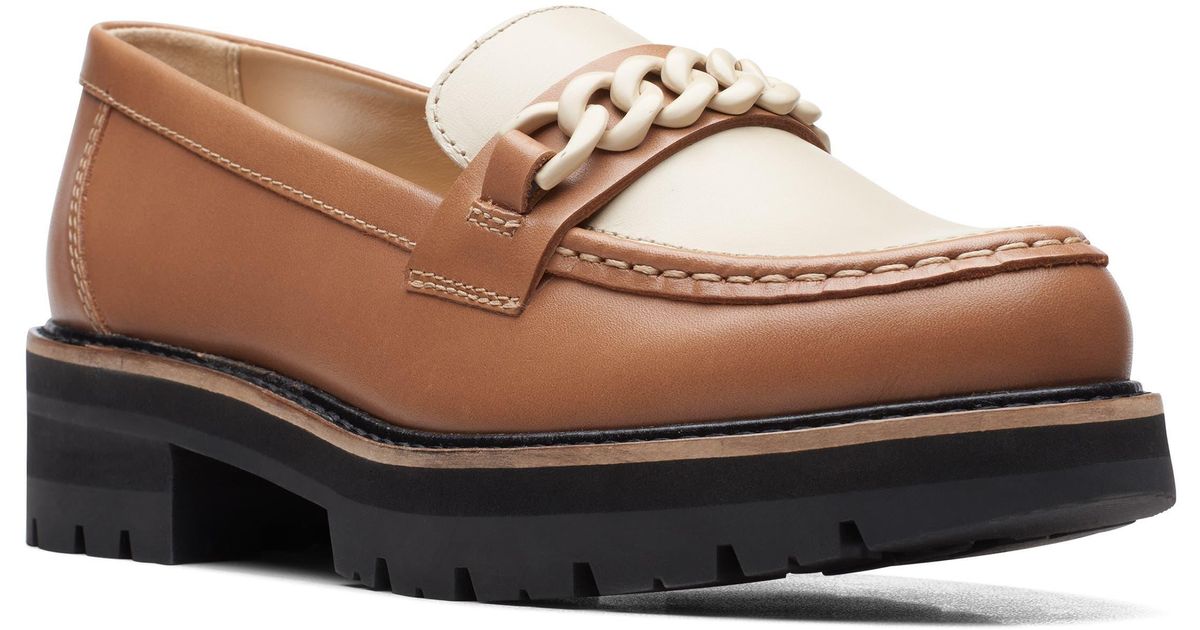 Clarks Clarks(r) Orianna Edge Platform Loafer in Brown Lyst