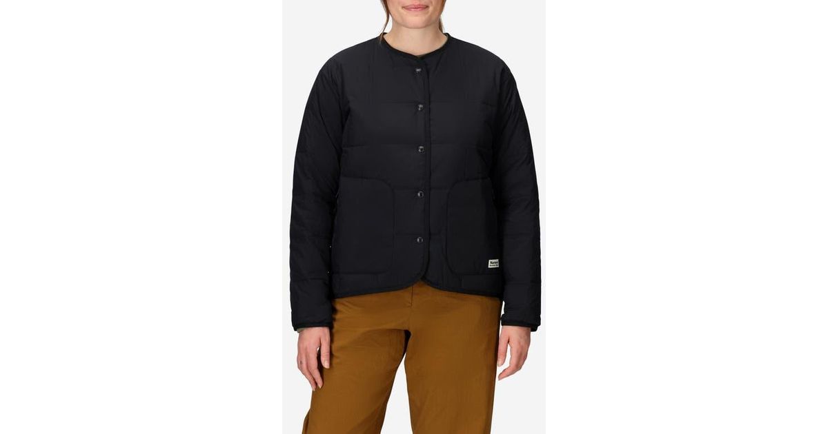 Marmot Ares Collarless 700 Fill Power Down Jacket in Black | Lyst
