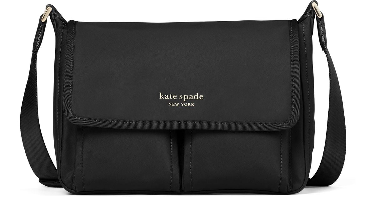 Kate Spade The Little Better Sam Nylon Messenger Bag in Black Lyst