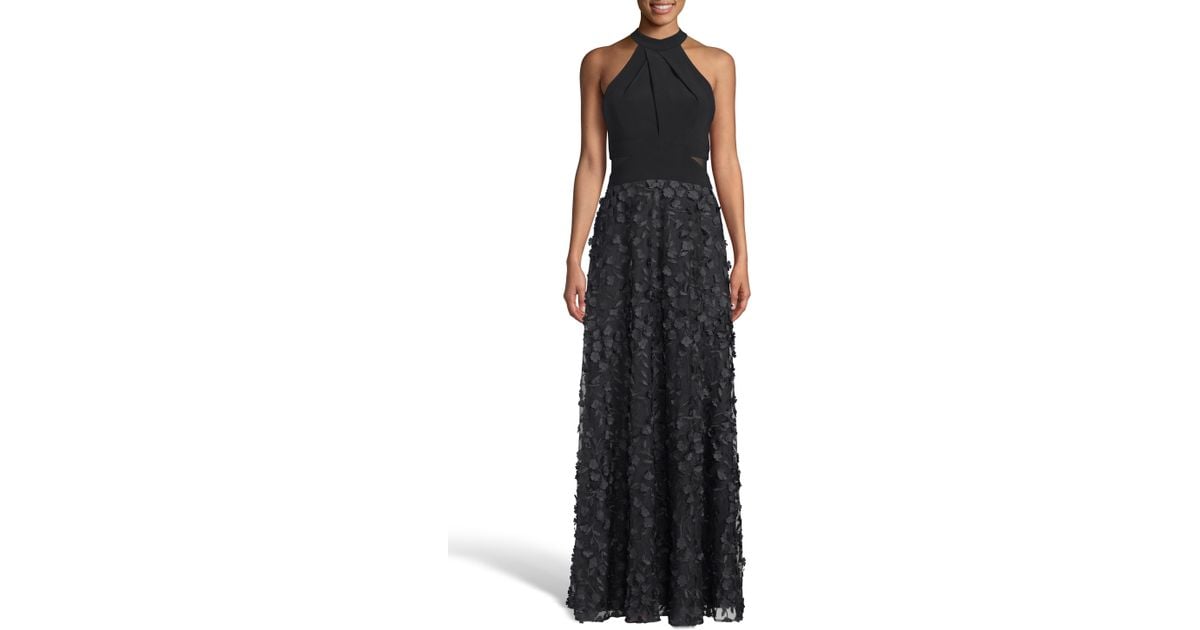 xscape 3d floral evening dress