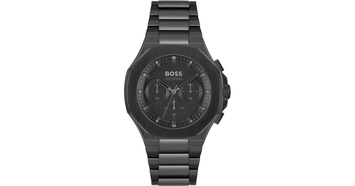 BOSS by HUGO BOSS Taper Chronograph Bracelet Watch in Black for Men | Lyst