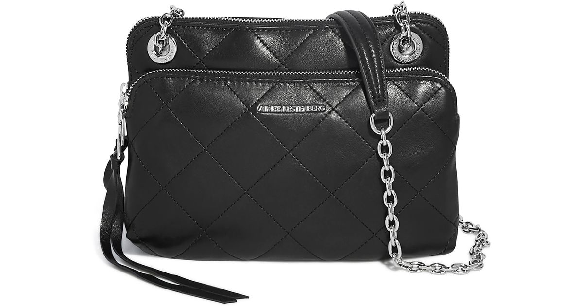 Aimee Kestenberg Maven Quilted Leather Crossbody Bag in Black | Lyst