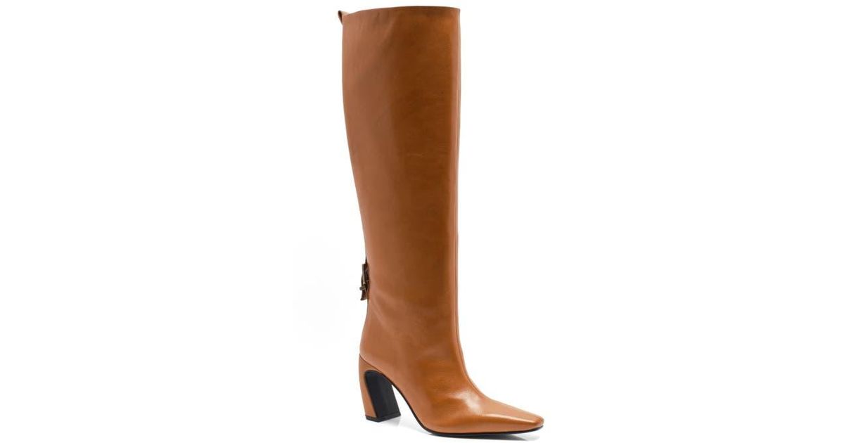 Free People Date Night Knee High Boot in Brown | Lyst
