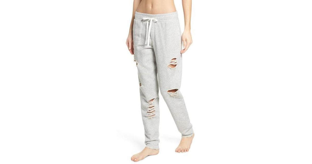 sweatpants with holes