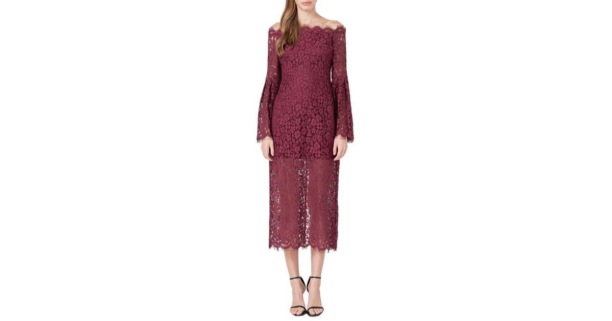One Shoulder Sleeveless Lace Dress With Sash Dusty Rose Plus Size main image 1
