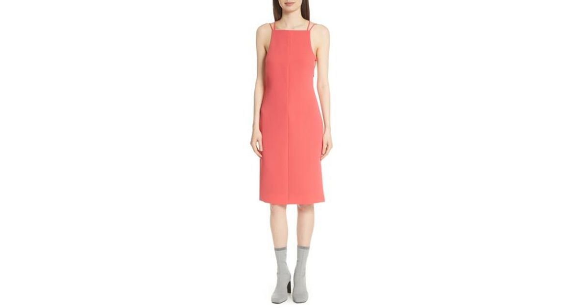 hot pink strappy dress