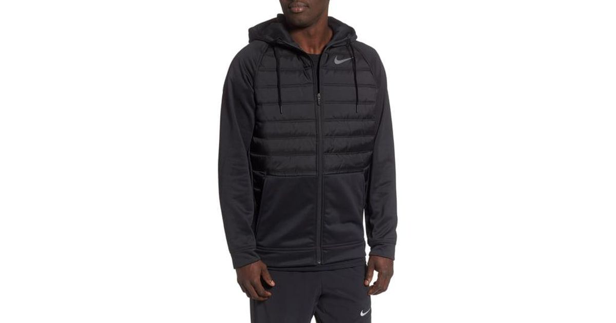 nike therma hooded nylon jacket