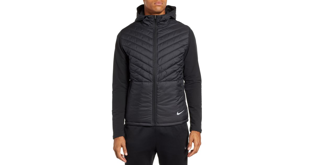 nike aerolayer hooded running jacket