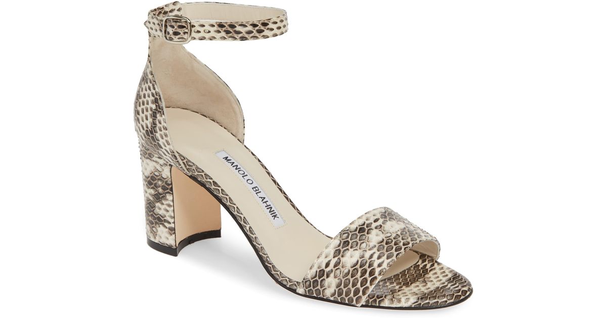 manolo blahnik snakeskin sandals