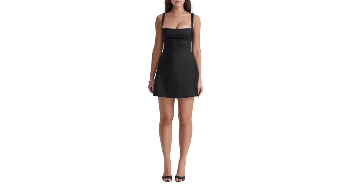 House Of Cb Kara Quartz Cocktail Minidress in Black | Lyst