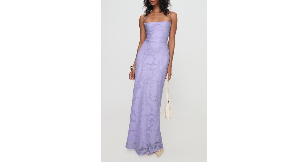 open lace back dress Celena Maxi Dress Navy Burnout main image 0