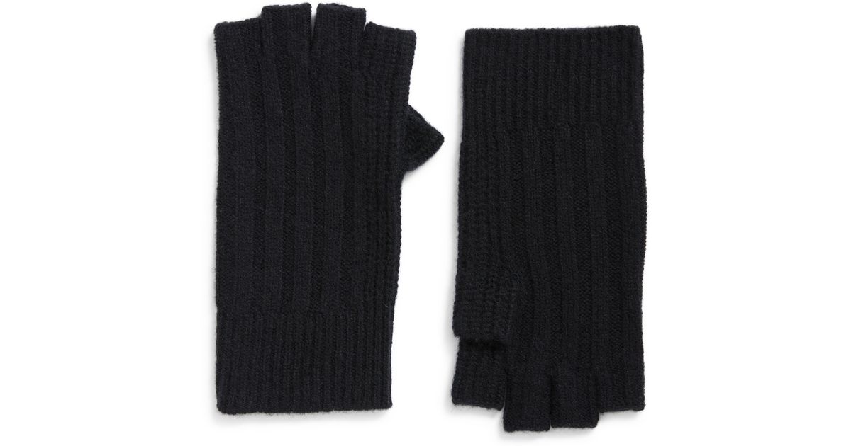 Nordstrom Wool & Cashmere Blend Fingerless Gloves in Black for Men | Lyst