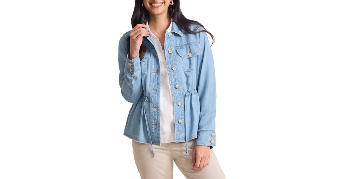 Tommy Bahama Women's Chambray O'Lei Jacket - Med Indigo Wash*