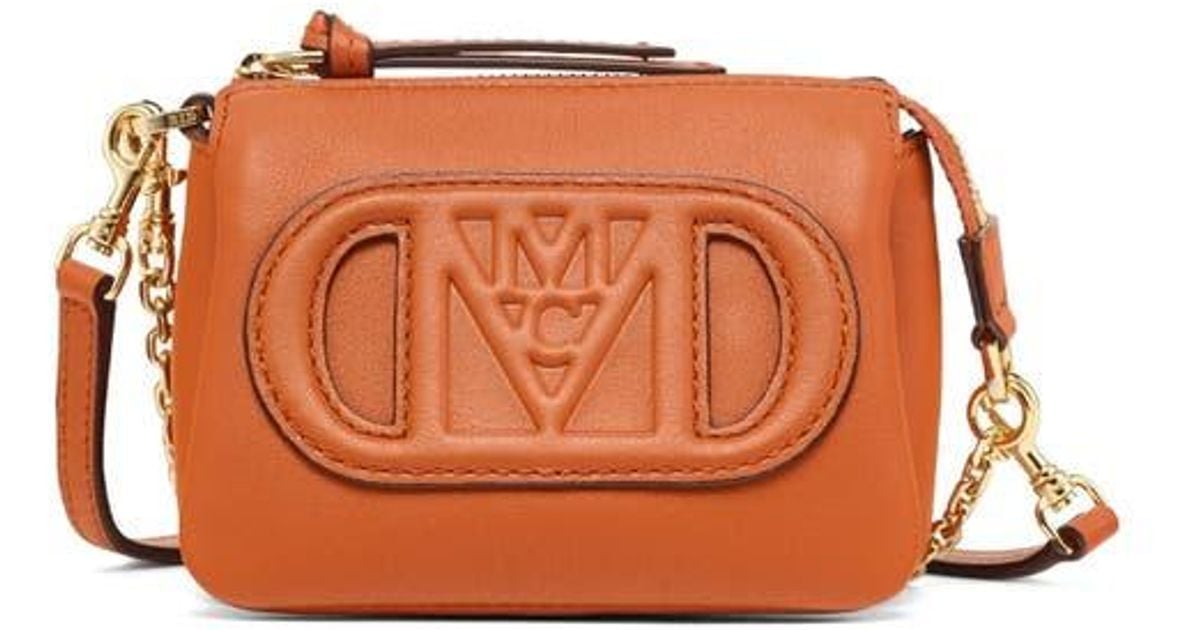ショルダーバッグ MCM Brick leather Mode Travia small shoulder bag MCM MCM Travia Logo Embossed Small Shoulder Bag - Shoulder