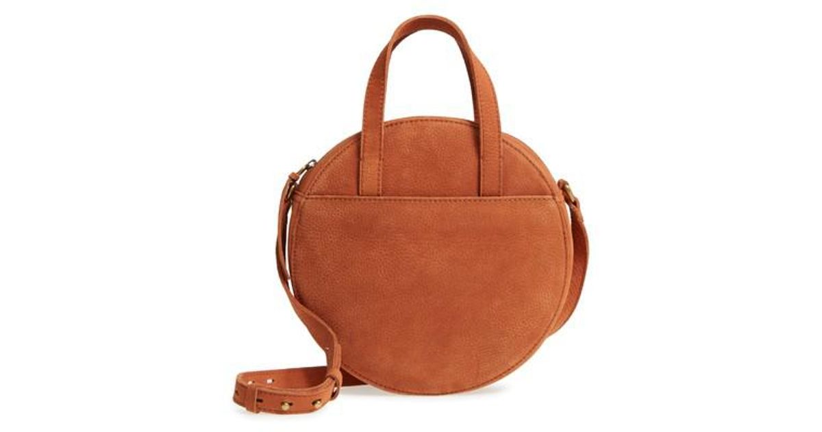 Lyst Madewell Juno Circle Leather Shoulder Bag In Brown