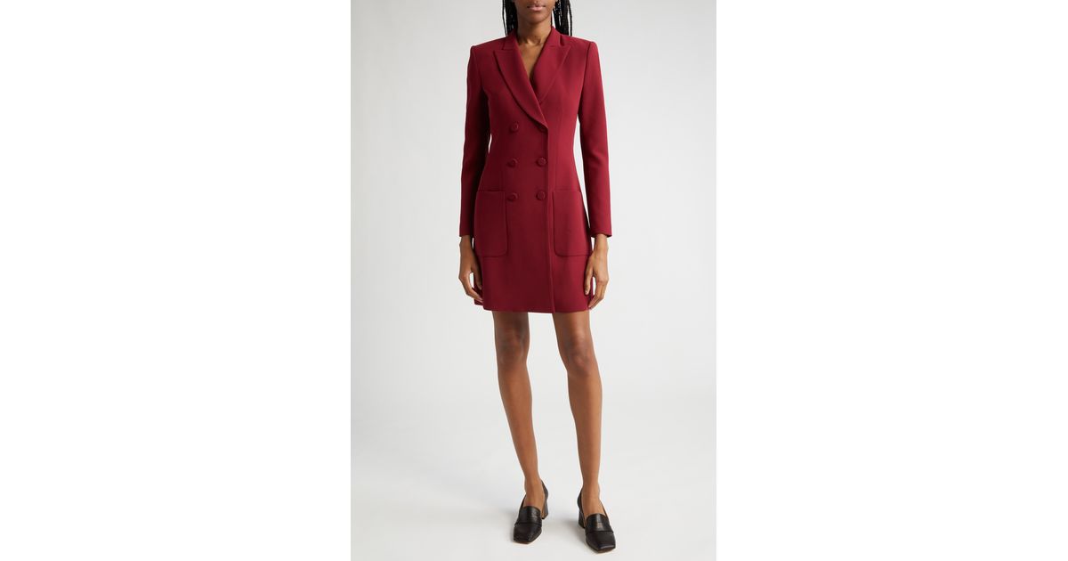 JUDITH & CHARLES Digital Double Breasted Blazer Dress in Red | Lyst