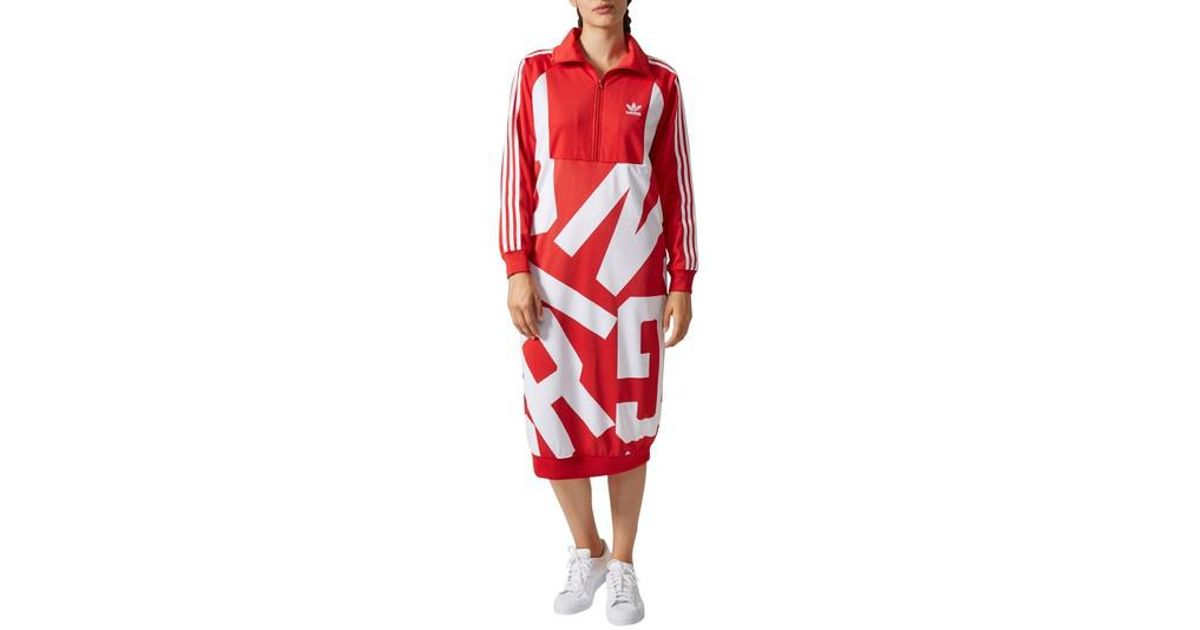 adidas graphic dress red