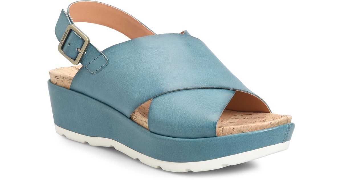 KorkEase Chloe Slingback Sandal in Blue Lyst