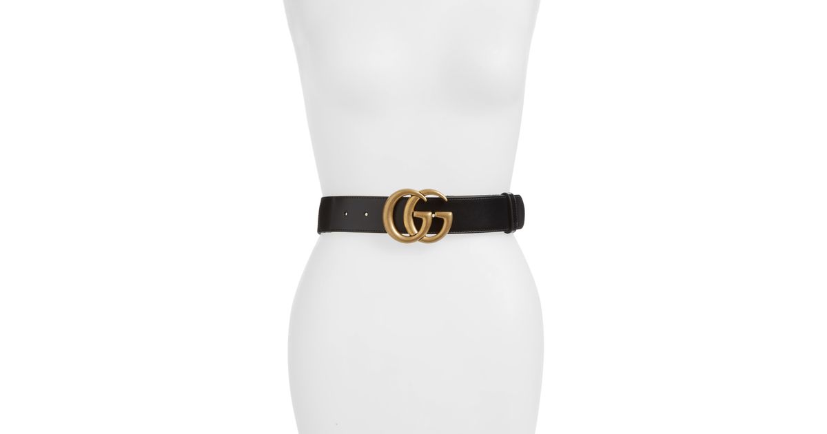 thin black gucci belt