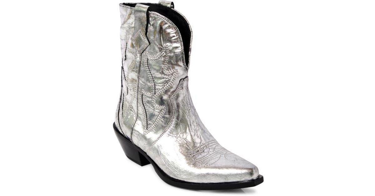 Free People Way Out West Cowboy Boot in White | Lyst