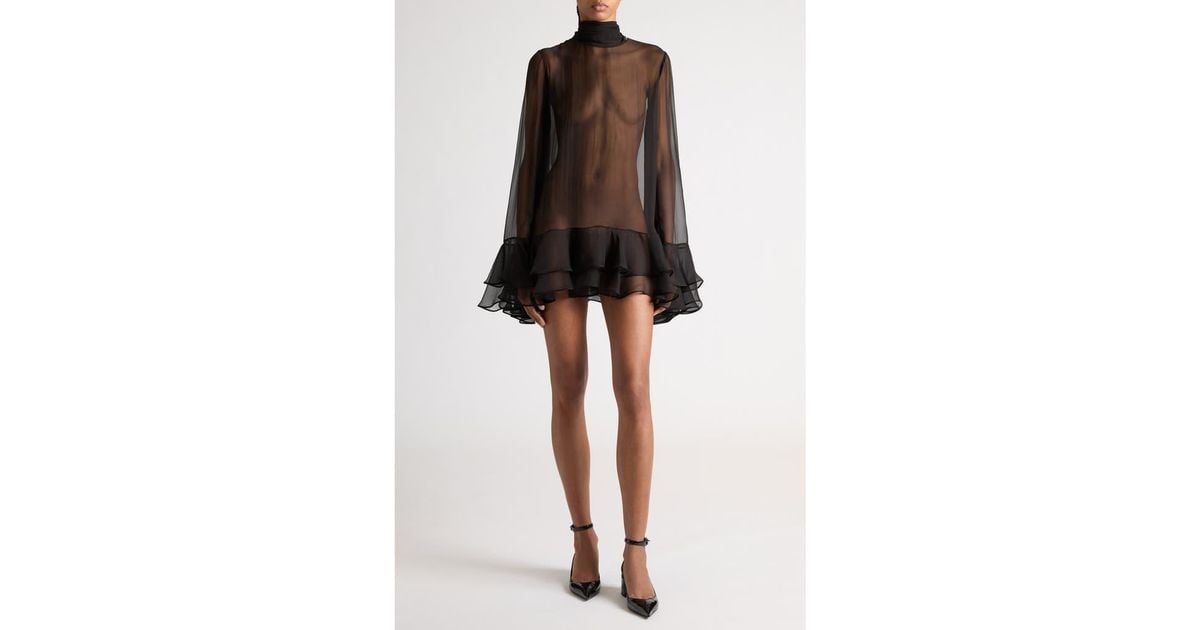 white long sleeve mini dress formal Lumina Long Sleeve Mini Dress main image 1