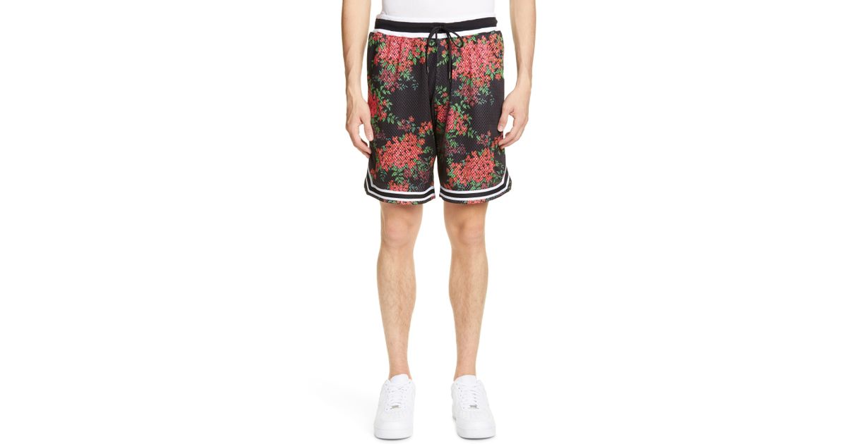 floral print basketball shorts