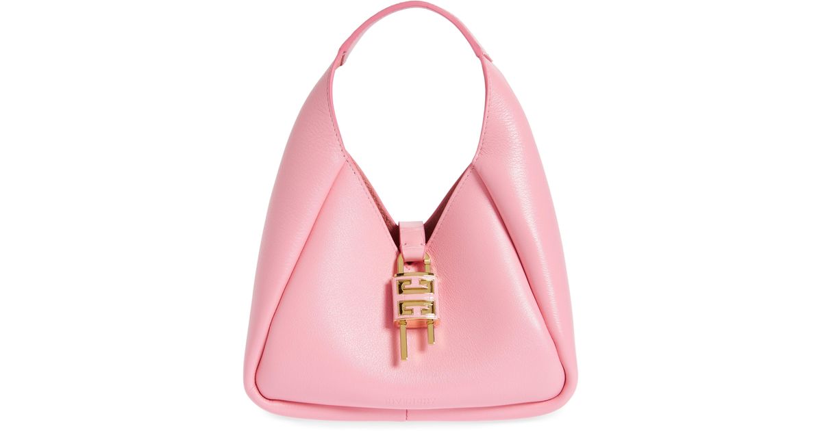 Givenchy Mini G-lock Leather Hobo in Pink | Lyst