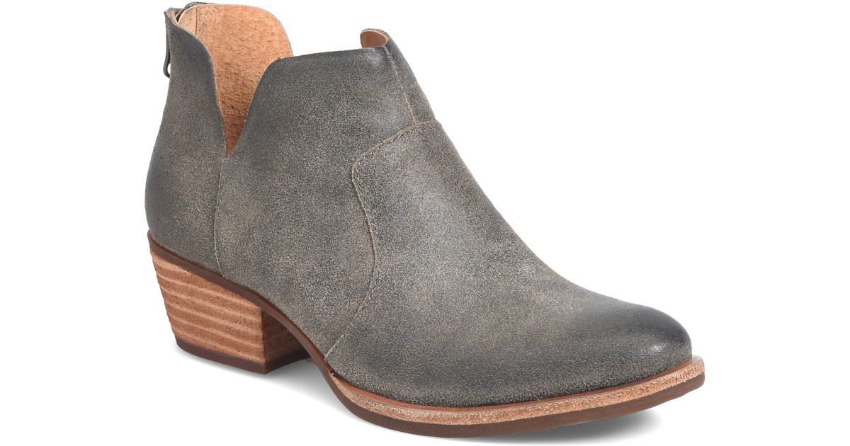 KorkEase Leather Skye Bootie in Gray Lyst