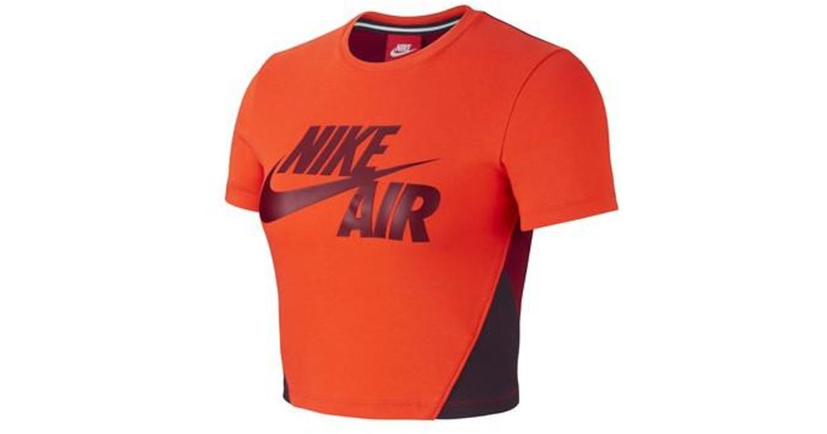 nike crop top orange