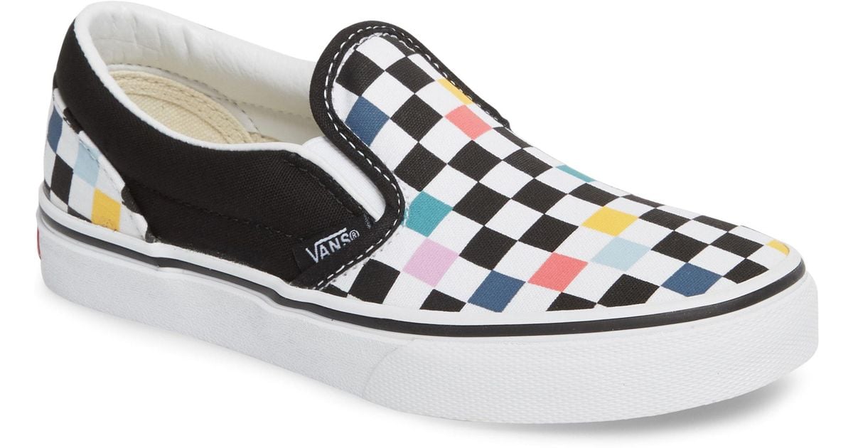 party checkered slip on vans cheap online