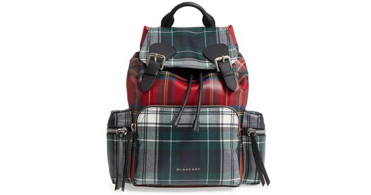 Burberry Tartan Patchwork Backpack in Military Red (Red) - Lyst