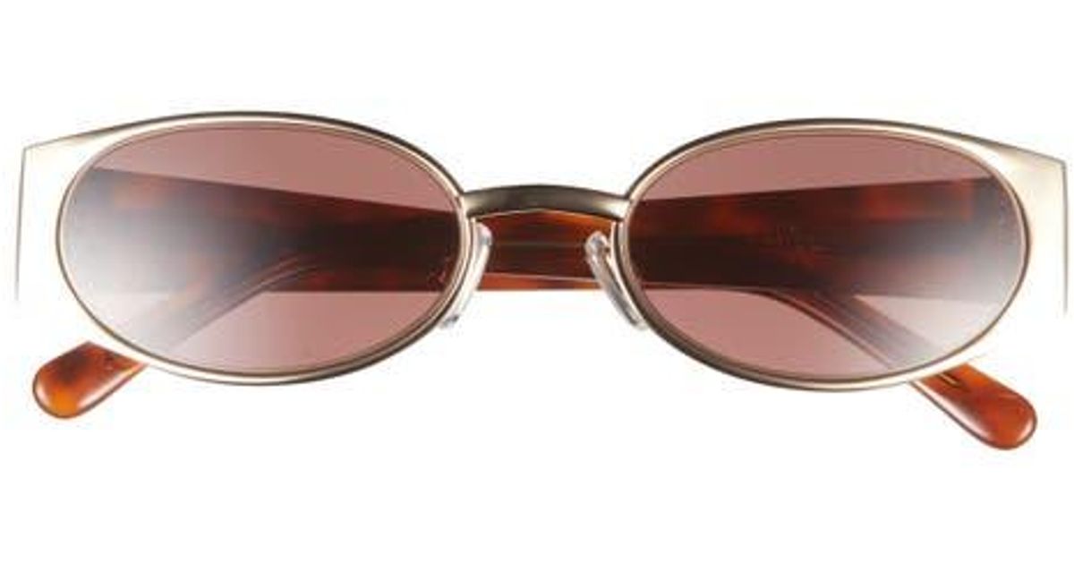 DEZI Naomi Rectangular Sunglasses in Brown | Lyst