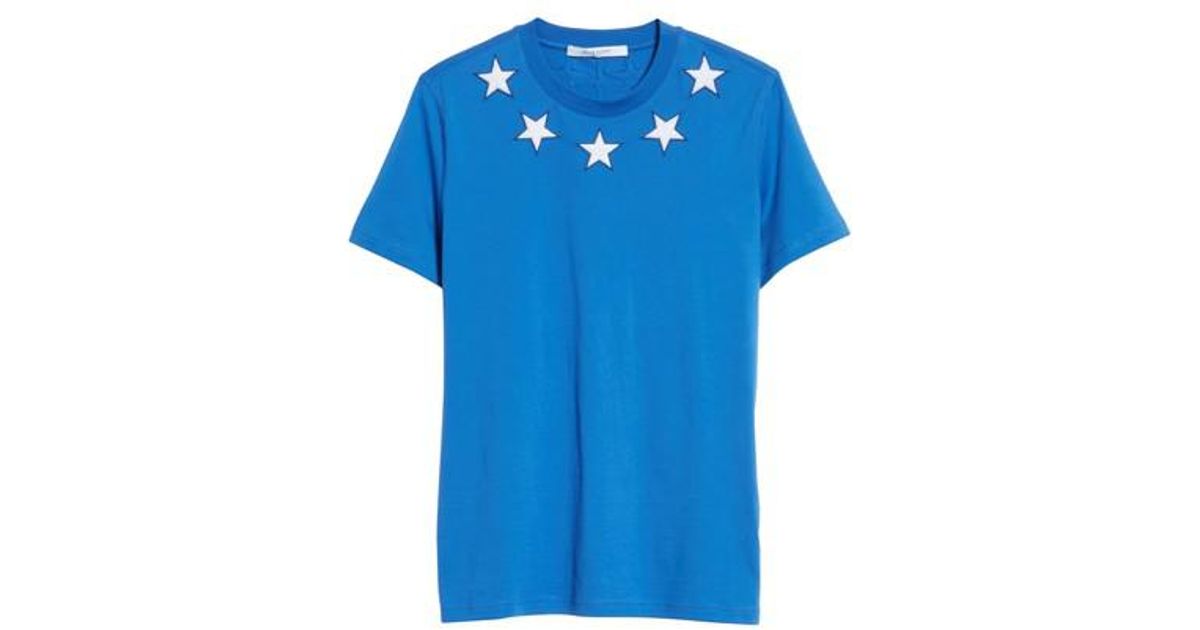 givenchy blue star t shirt