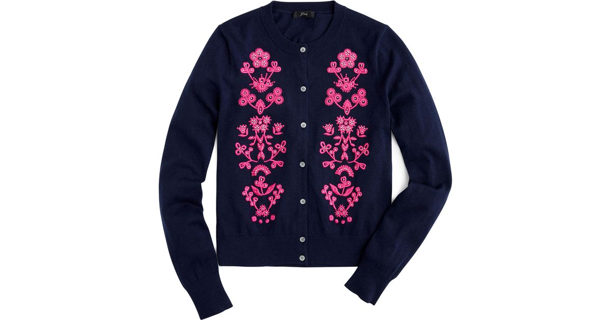 jackie cardigan sweater in floral embroidery