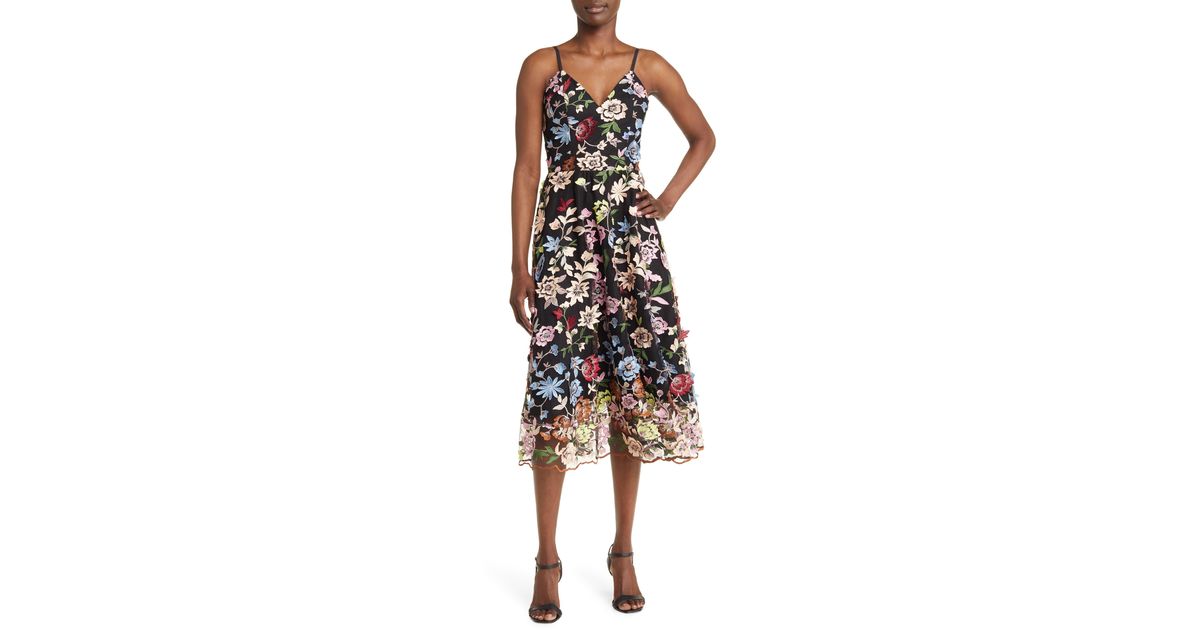 Dress the Population Maren Floral Embroidery Fit & Flare Cocktail Dress ...