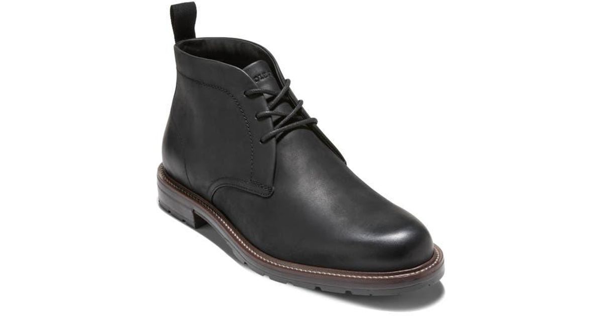 Cole Haan Men\'s Black/Dark Gray Leather Chukka Boots Cole Haan Men main image 4